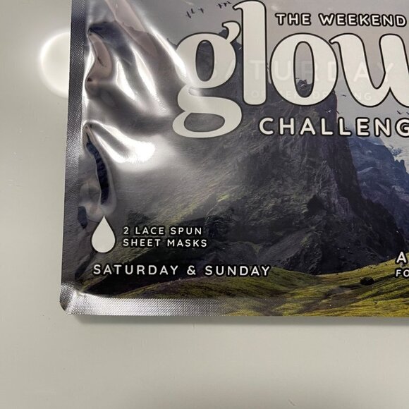 Dew Of The Gods New The Weekend Glow Challenge 2 Lace Spun Sheet Masks Set - Picture 3 of 7
